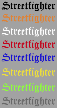 Aufkleber Streetfighter